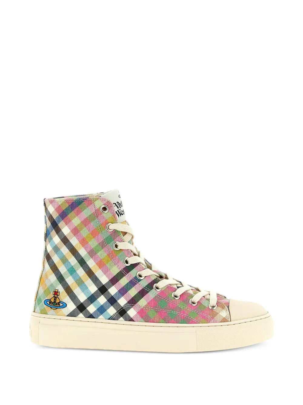 Vivienne Westwood Heather tartan Orb sneakers - Rosa