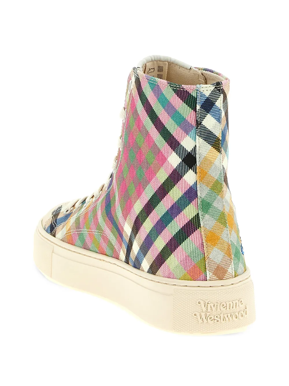 Vivienne Westwood Heather tartan Orb sneakers Roze