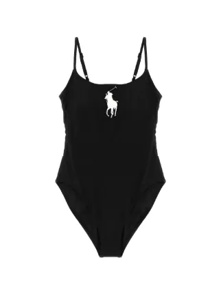 Polo Ralph Lauren ロゴ ワンピース水着 | ブラック | FARFETCH JP