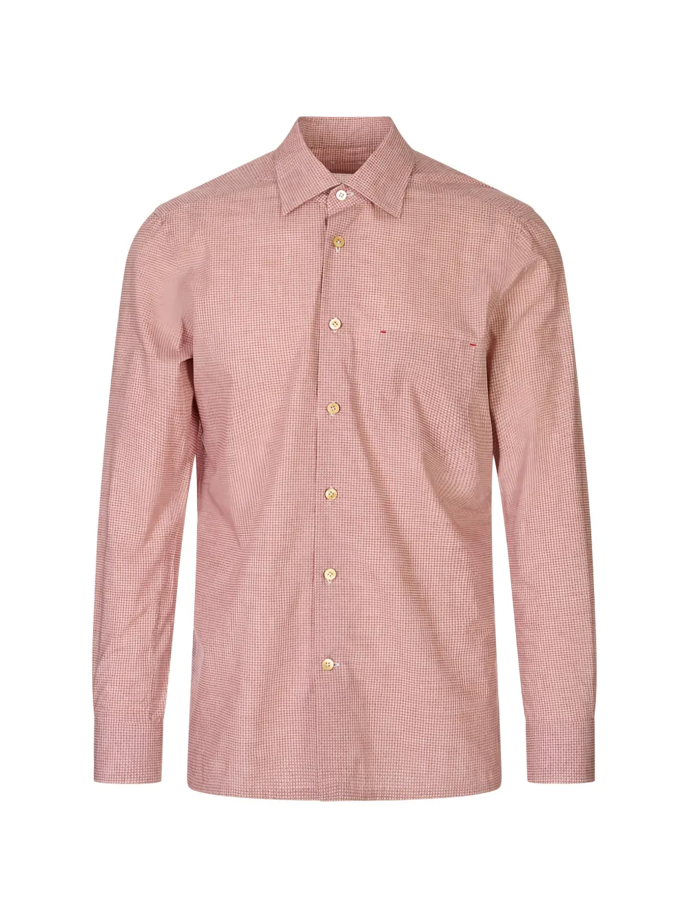 Kiton geometric-print long-sleeve shirt - Rot