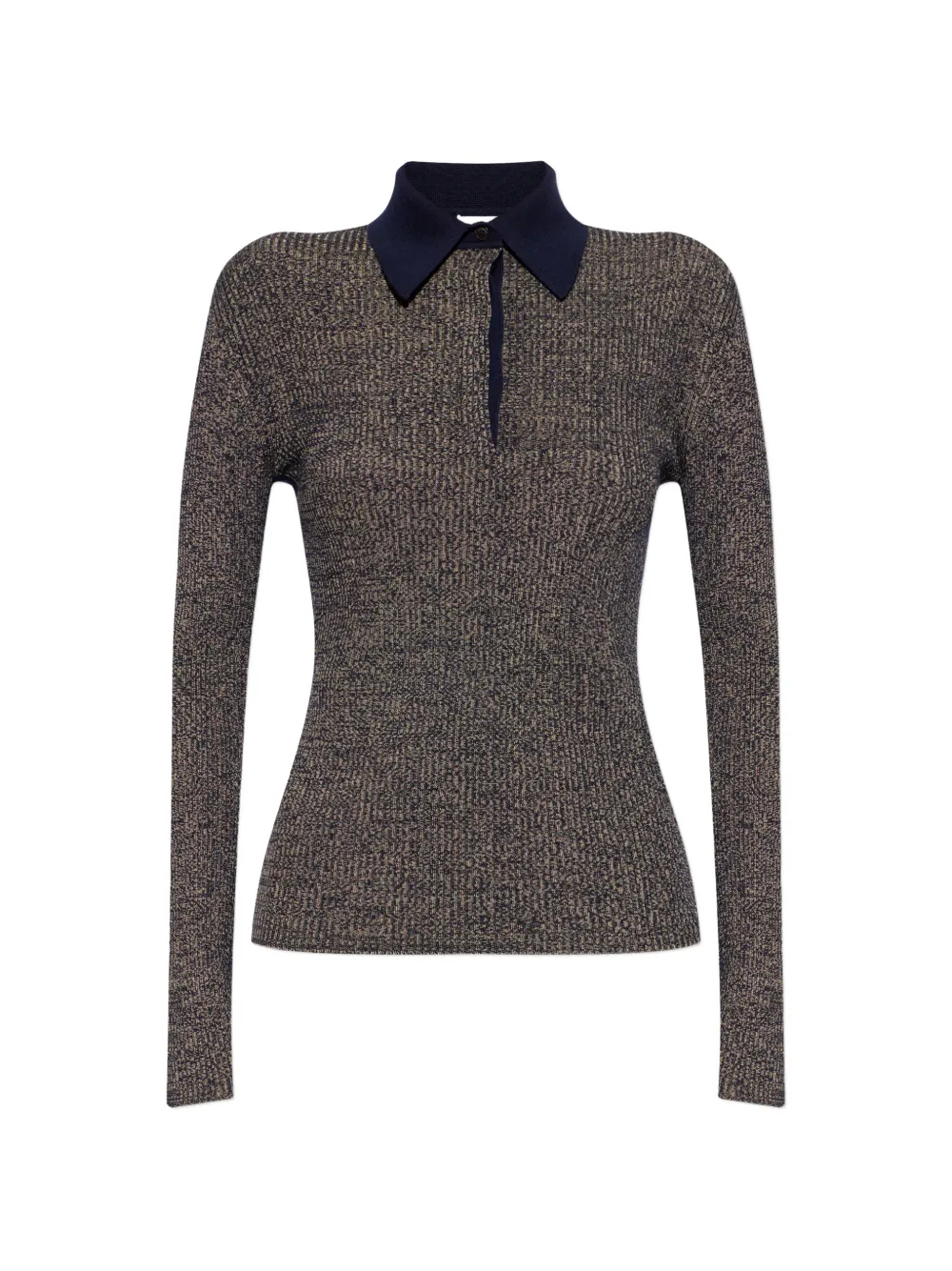 Ferragamo ribbed-knit polo shirt - Blu