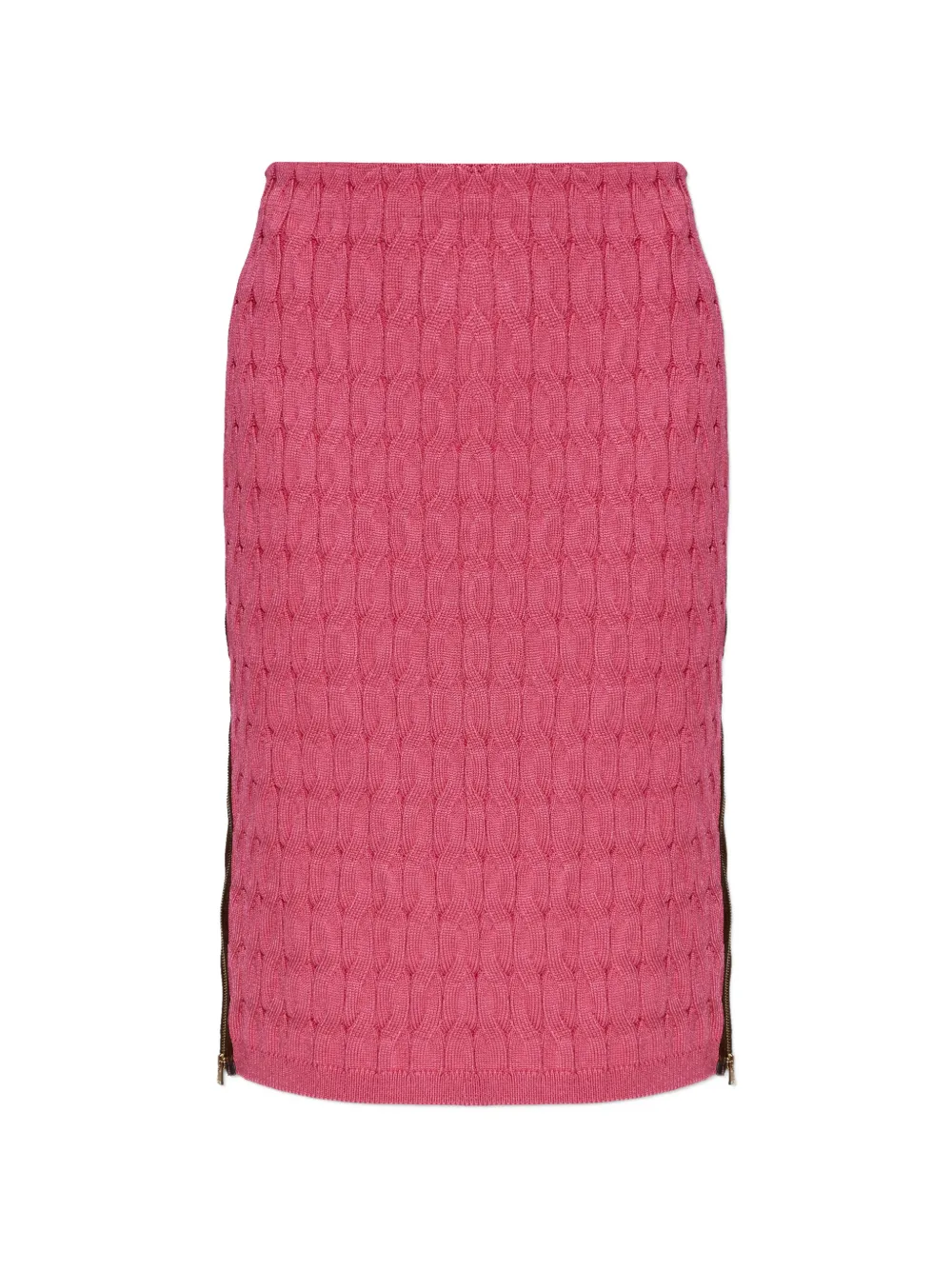 FENDI cable-knit side-zip skirt - Rosa
