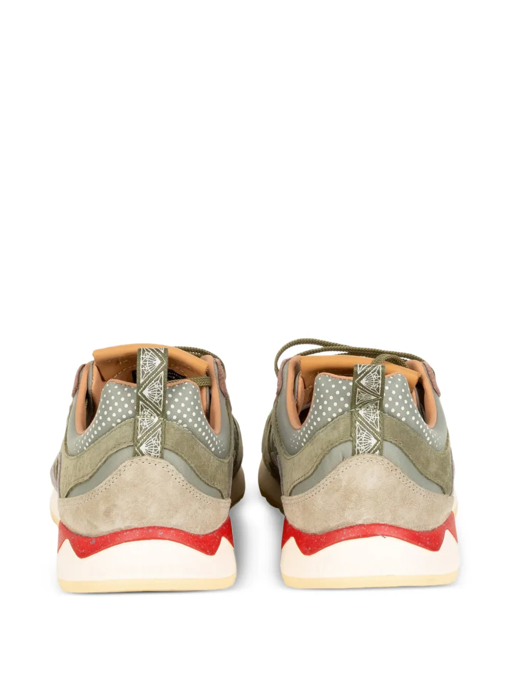 FLOWER MOUNTAIN Puerh panelled sneakers Groen