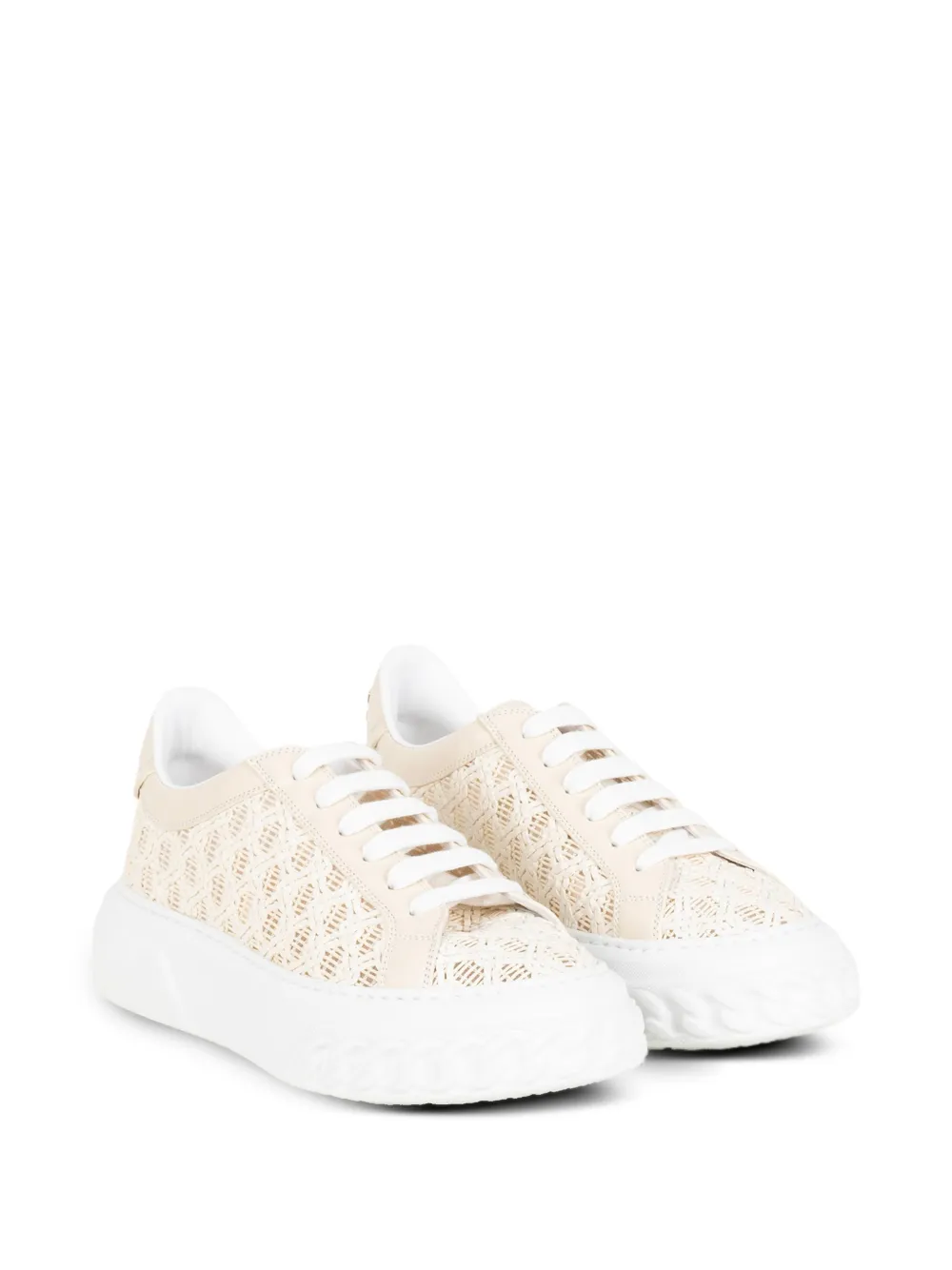 Casadei Cicladi interwoven sneakers Beige
