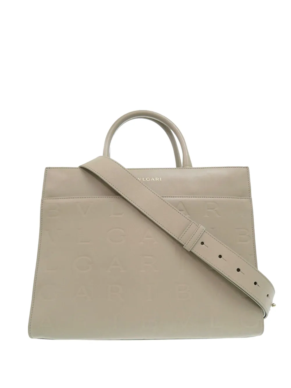 Bvlgari Pre-Owned 2010-2026 Embossed Leather Logo Infinitum Tote satchel - Toni neutri
