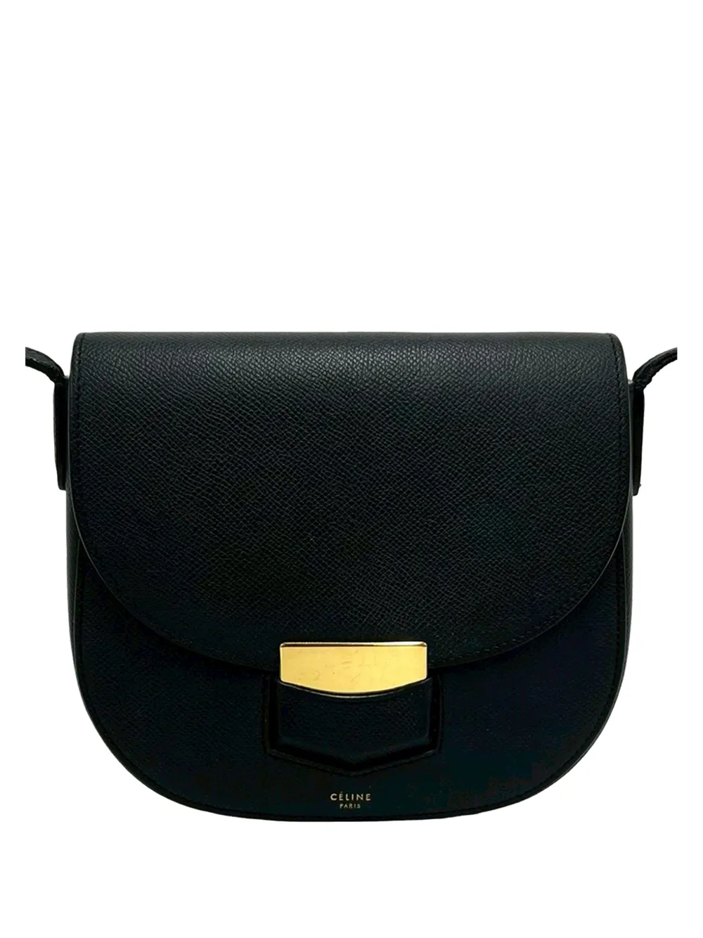 Celine Pre-Owned 2010-2026 Small Grained Calfskin Trotteur crossbody bag - Nero