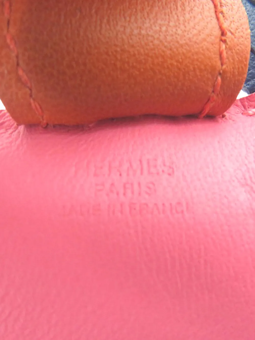  Hermès Pre-owned Porte-clés Et Bijou De Sac Pm Grigri Rodeo En Cuir D'agneau Milo Et Swift (2010-2026) - Rose 