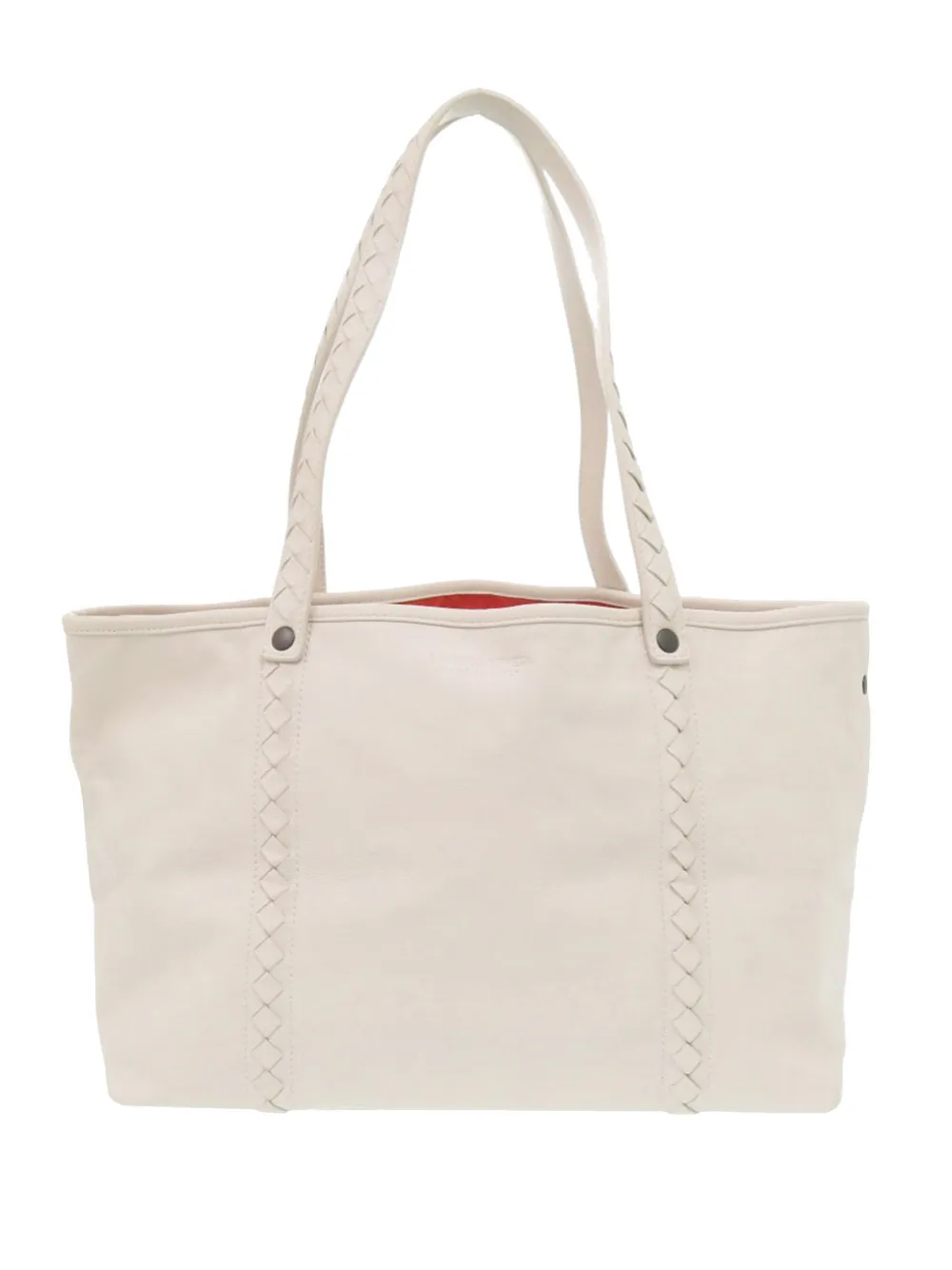 Bottega Veneta Pre-Owned 2012-2025 Intrecciato Trimmed Nappa Reversible tote bag - White