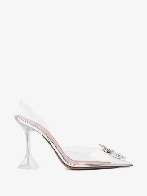 Amina Muaddi Begum crystal-embellished slingback pumps