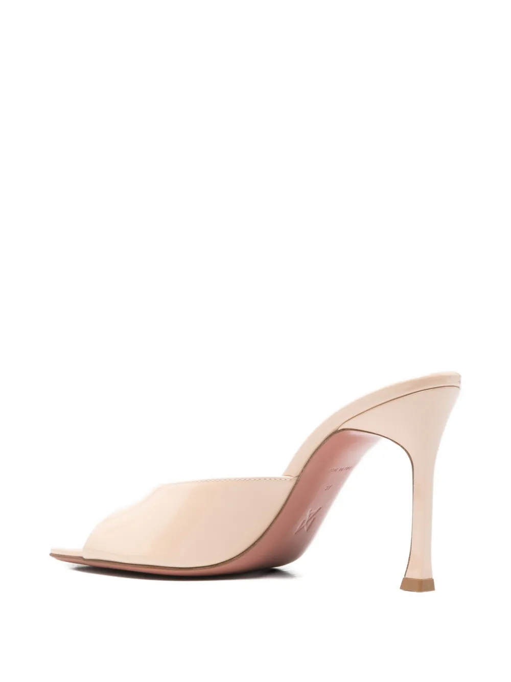 Amina Muaddi Alexa patent-leather sandals Beige