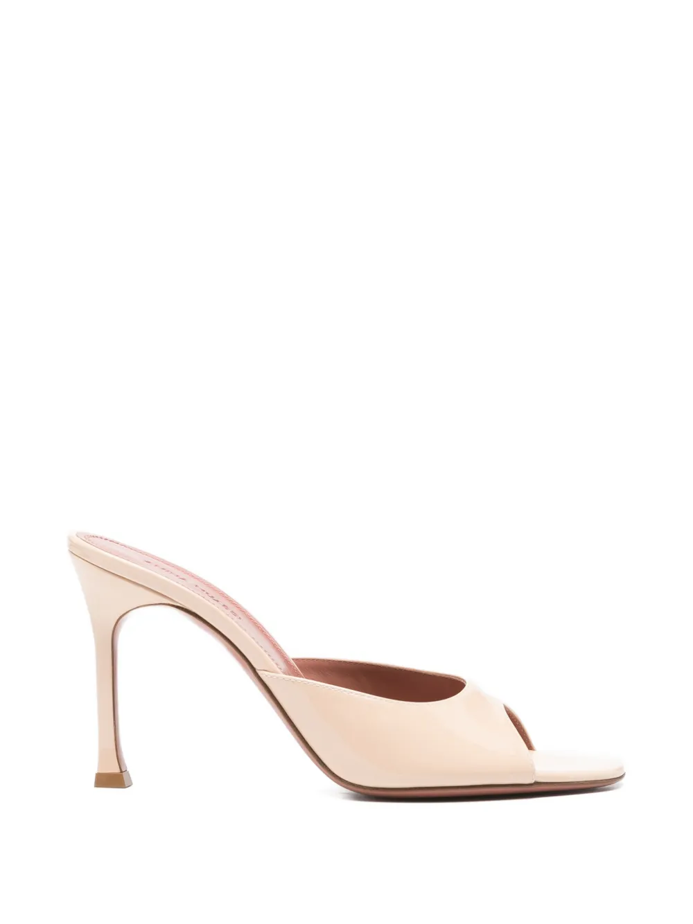 Amina Muaddi Alexa patent-leather sandals Beige