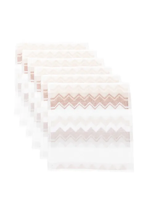 Missoni Home Giacomo zigzag-pattern face towels (set of six)