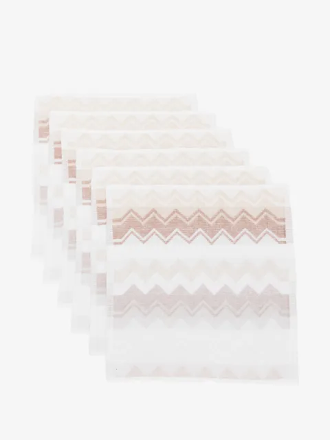 Missoni Home Giacomo zigzag-pattern face towels (set of six)
