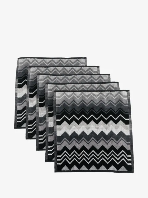 Missoni Home Giacomo zigzag-pattern face towels (set of six)