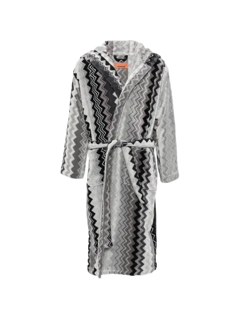 Missoni Home morgenkåbe med hætte og zigzagtryk