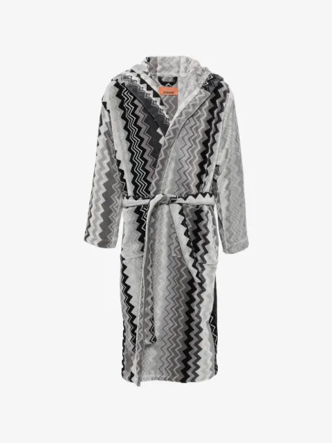 Missoni Home zigzag-print hooded dressing gown