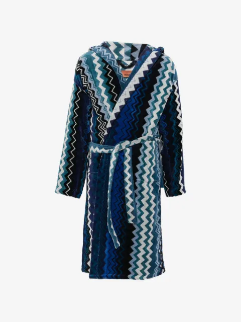 Missoni Home vestido de fiesta con capucha y estampado en zigzag