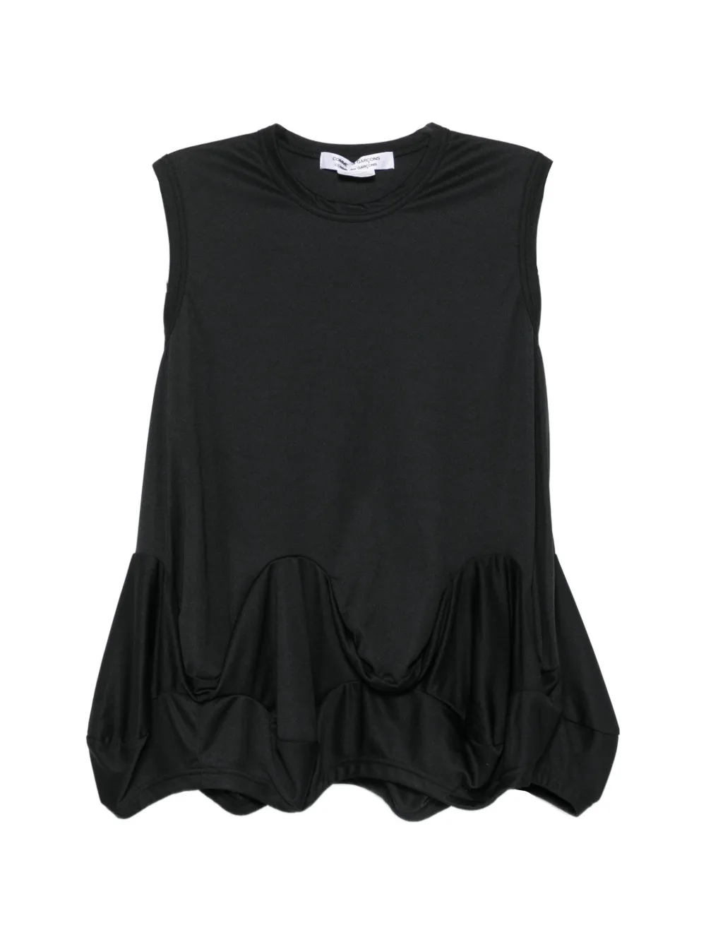 Comme Des Garçons Comme Des Garçons crew-neck draped top - Nero