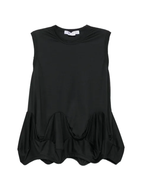 Comme Des Garçons Comme Des Garçons crew-neck draped top