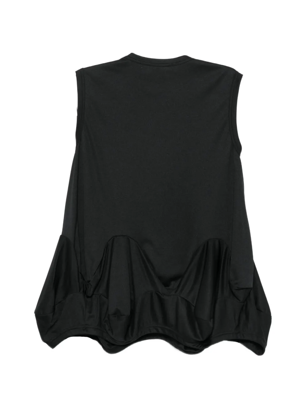 Comme Des Garçons Comme Des Garçons Gedrapeerde top met ronde hals Zwart