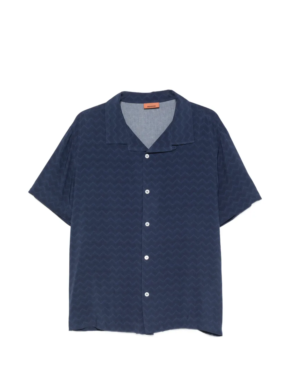 Missoni zigzag-print shirt - Blau