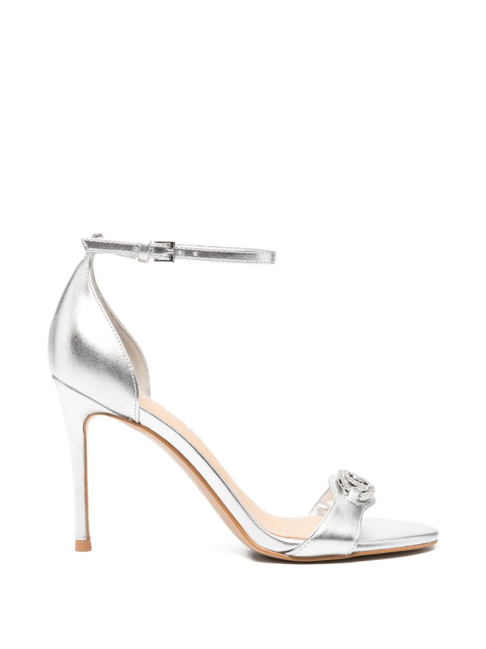 GUESS USA open-toe leather sandals - Grey