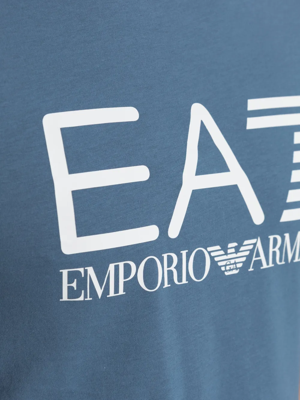 Ea7 Emporio Armani T-shirt met logoprint Blauw