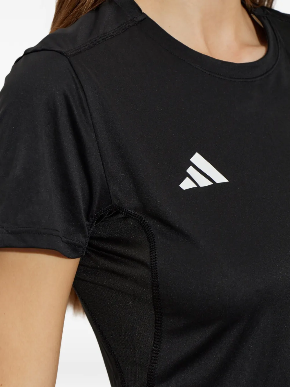 adidas Adizero logoprinten T-shirt Zwart