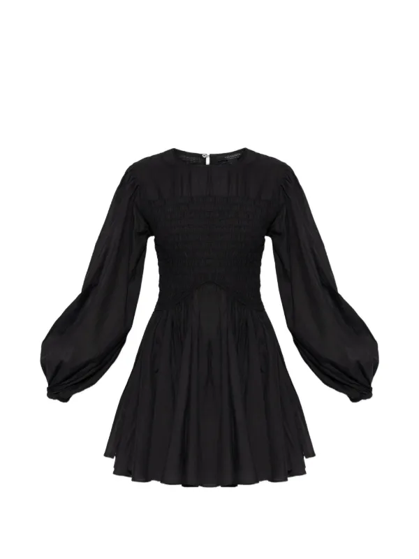 all saints black ruffle dress AllSaints Chia Smocked puff-sleeve Cotton Mini | Teen Girl Champagne Long its ideal for any Collection:Kraeburn Size:UK 10.5 / US 11.5 / EU 29