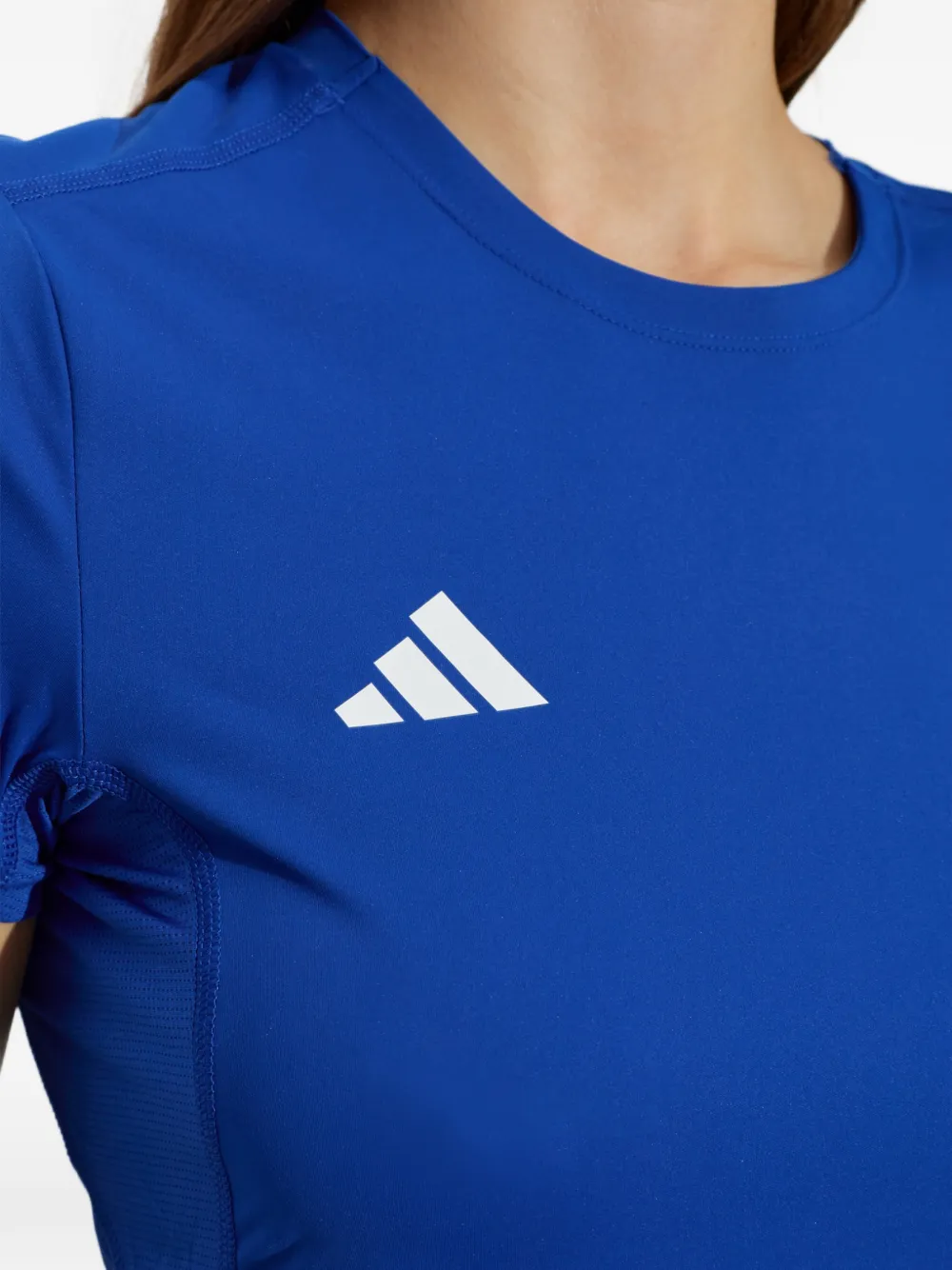 adidas Adizero logoprinten T-shirt Blauw