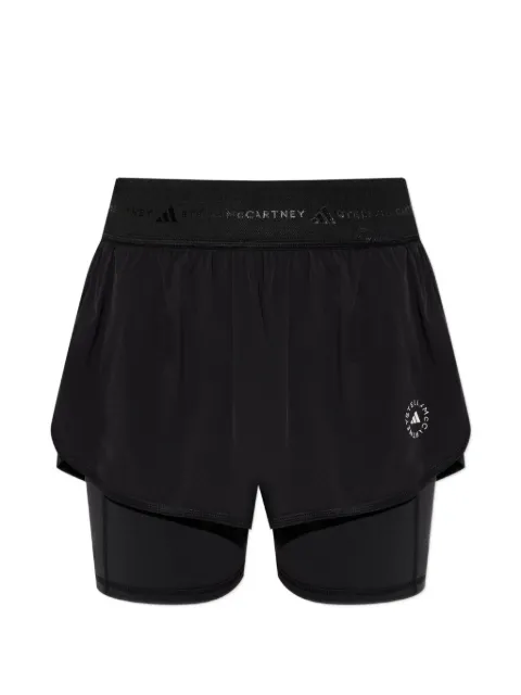 adidas by Stella McCartney 2-in-1 logo-print training shorts