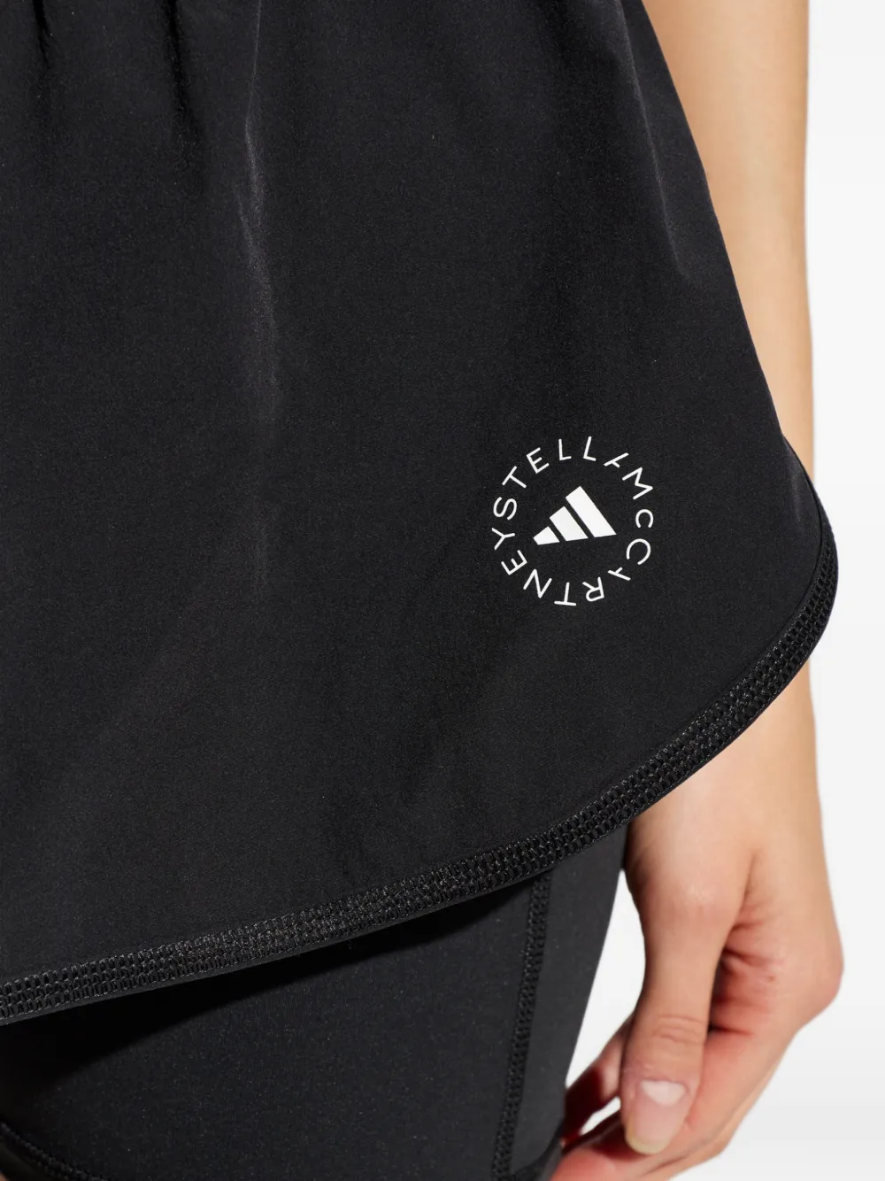 adidas by Stella McCartney Trainingsshorts met logoprint Zwart