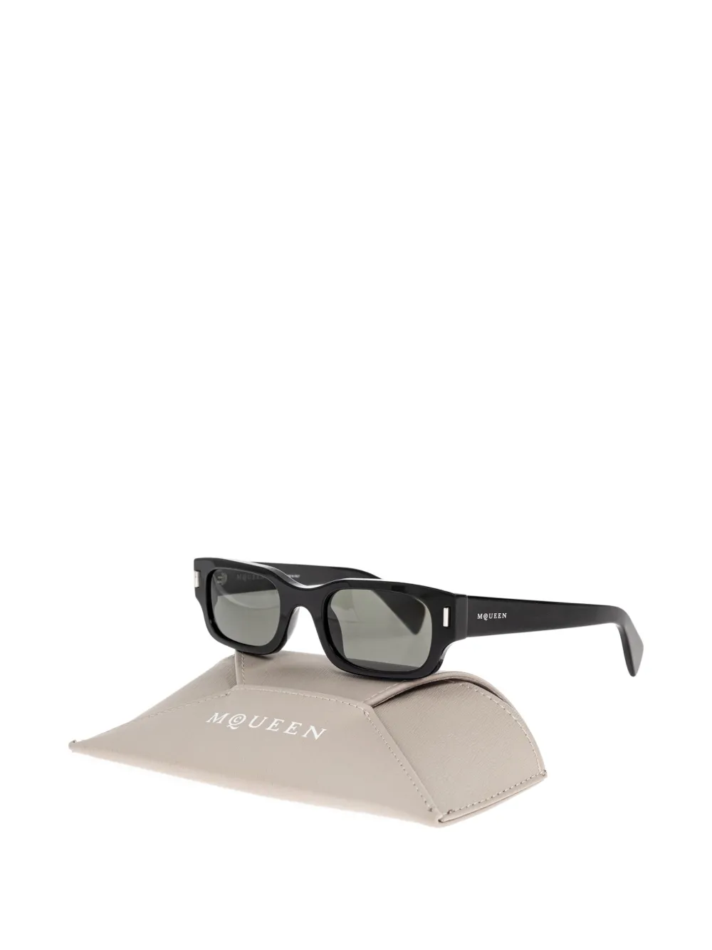 Alexander McQueen Eyewear T-Bar Rivet Panthos zonnebril Zwart