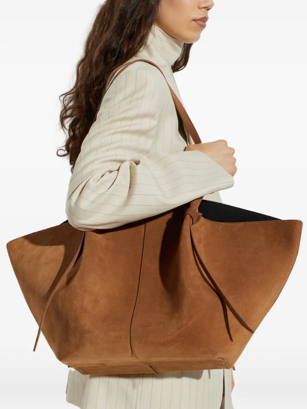 Yuzefi XL Mochi suede tote bag - Brown