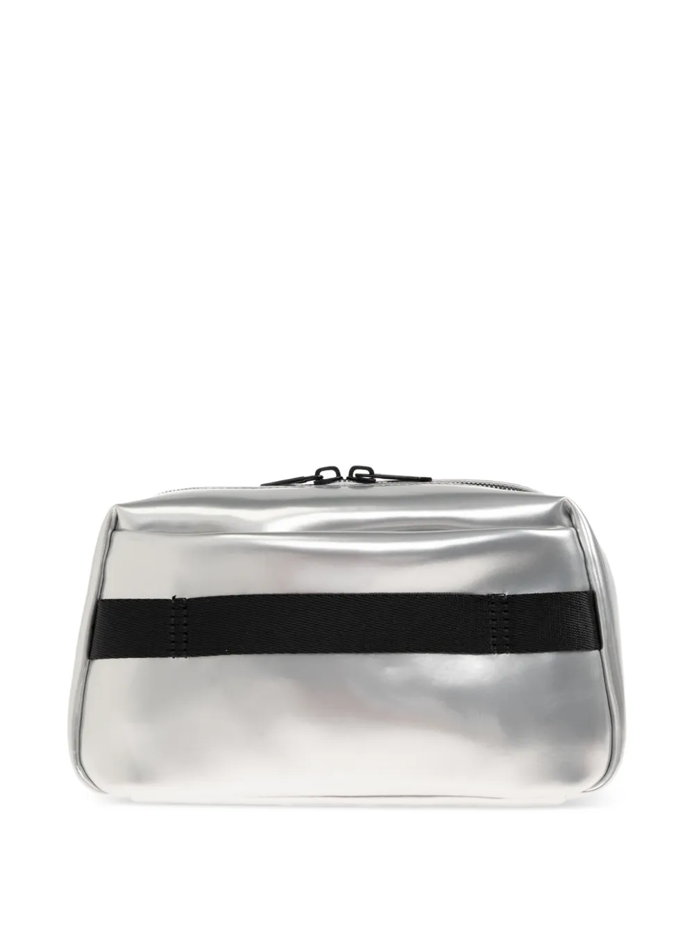 Diesel Toilettas met logoprint Zilver