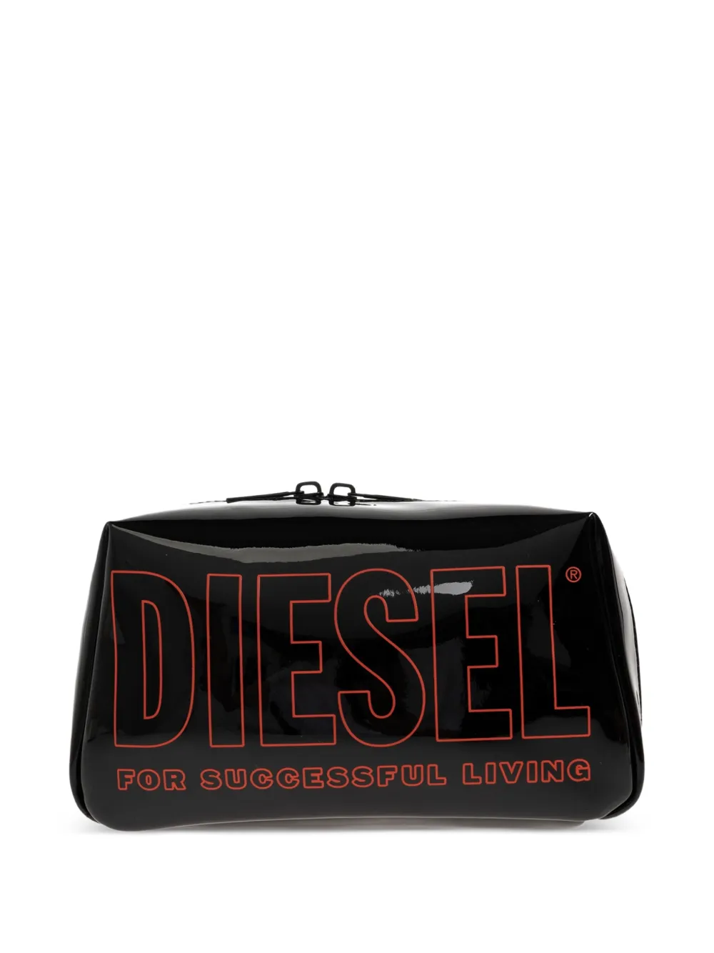 Diesel logo-print wash bag | Black | Image 1