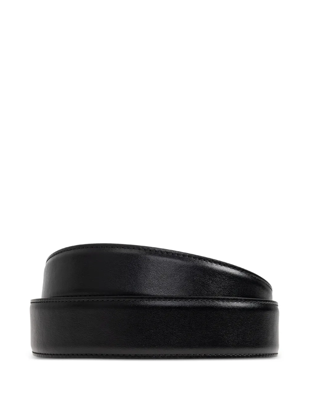 Balenciaga Leren riem met logoplakkaat Zwart