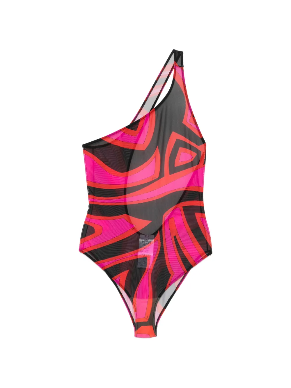 PUCCI Marmo-print one-shoulder bodysuit - Schwarz