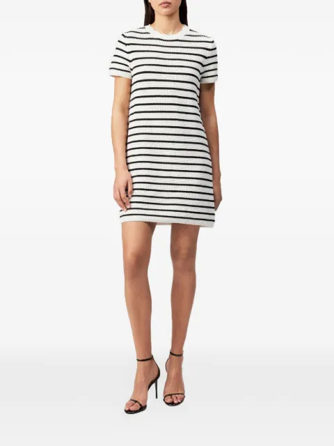 Drykorn striped pointelle-knit dress