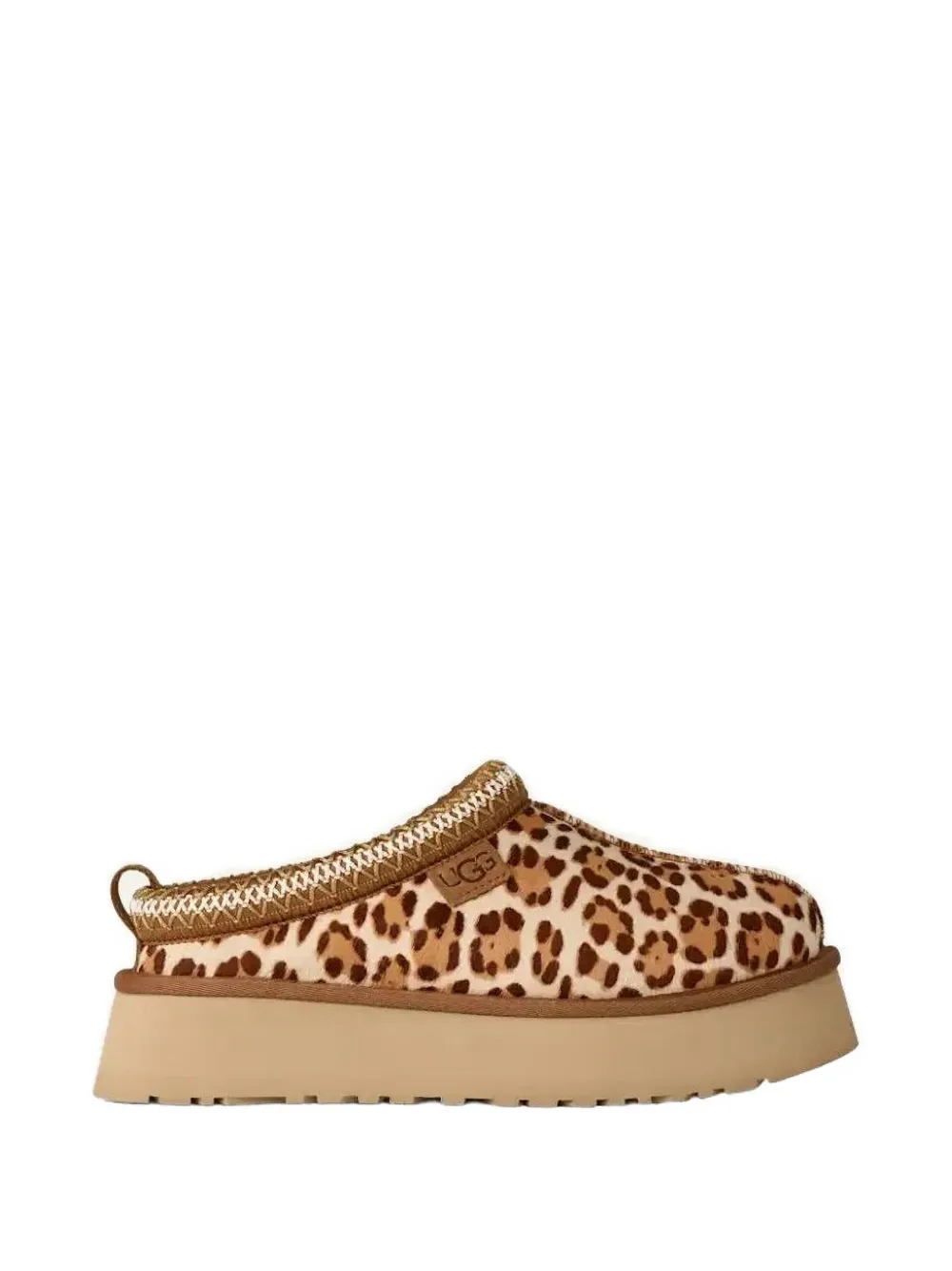 UGG Tazz leopard-print leather slippers - Toni neutri