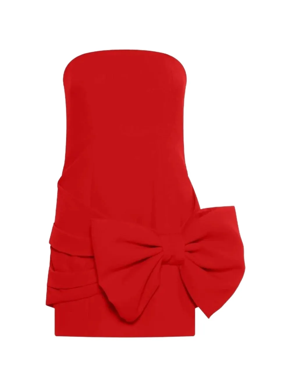 Marella strapless bow-detail dress - Rosso