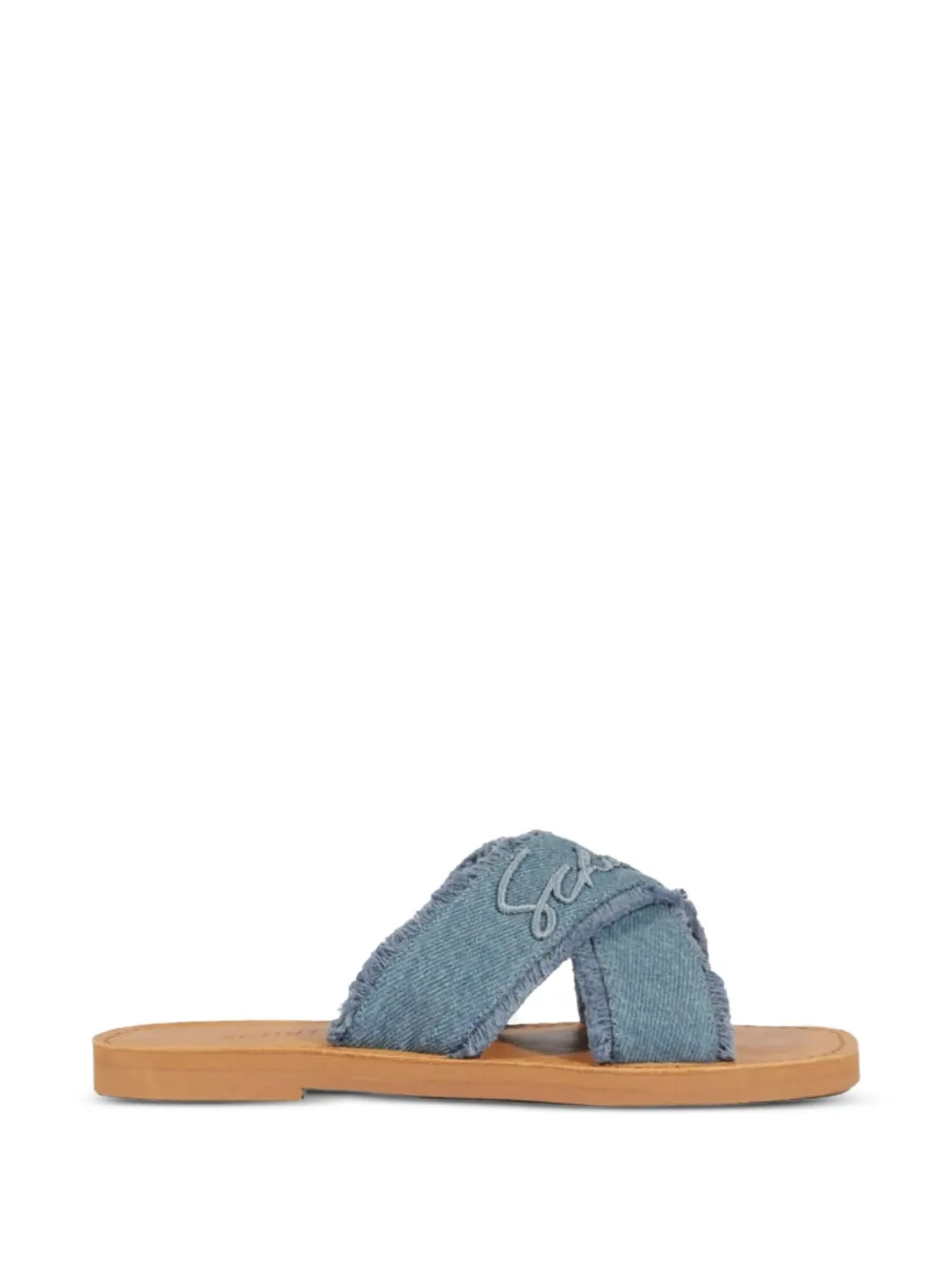 Schutz frayed crossover-strap sandals - Blu