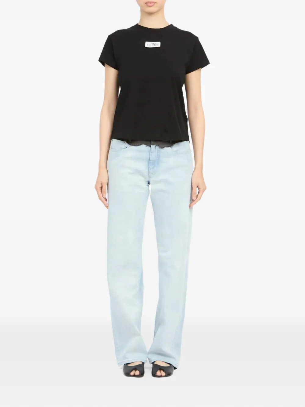 MM6 Maison Margiela Numeric katoenen T-shirt Zwart