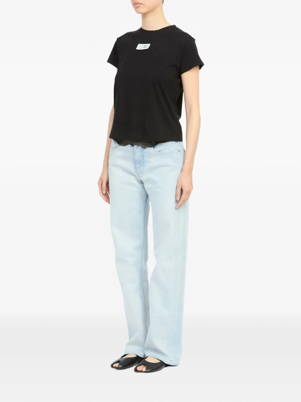 MM6 Maison Margiela Numeric katoenen T-shirt Zwart
