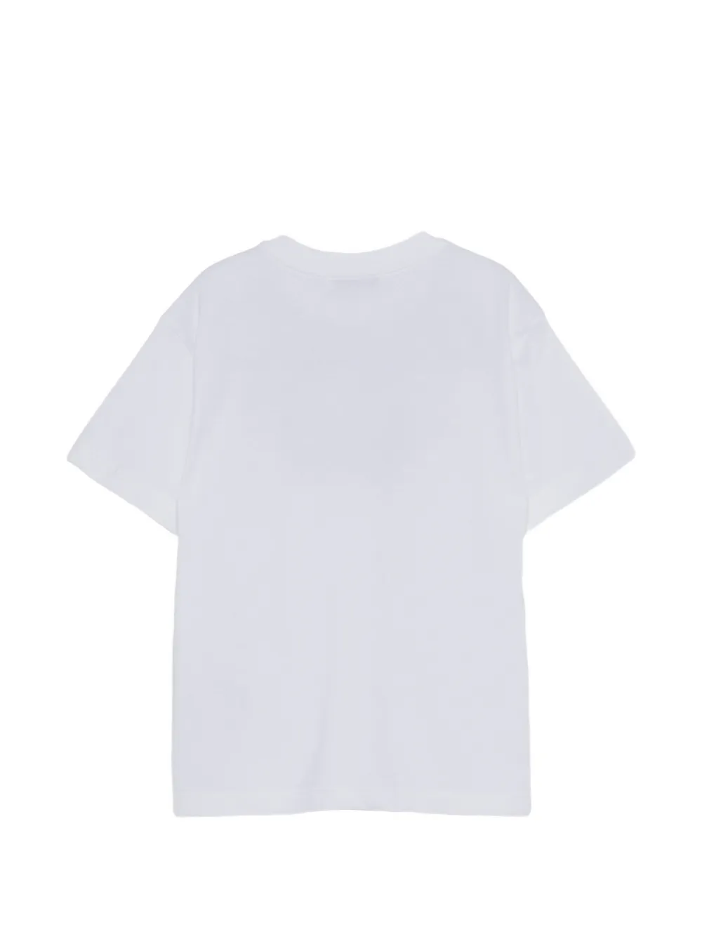 MSGM Kids Katoenen T-shirt met logoprint Wit