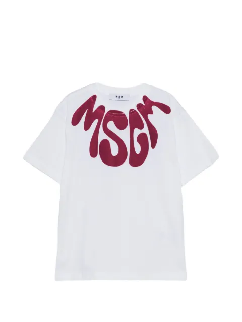 MSGM Kids playera de algodón con logo estampado