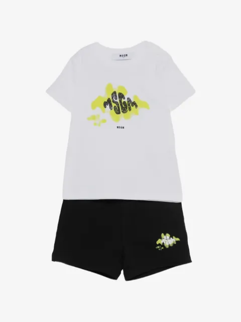 MSGM Kids logo-print T-shirt shorts set
