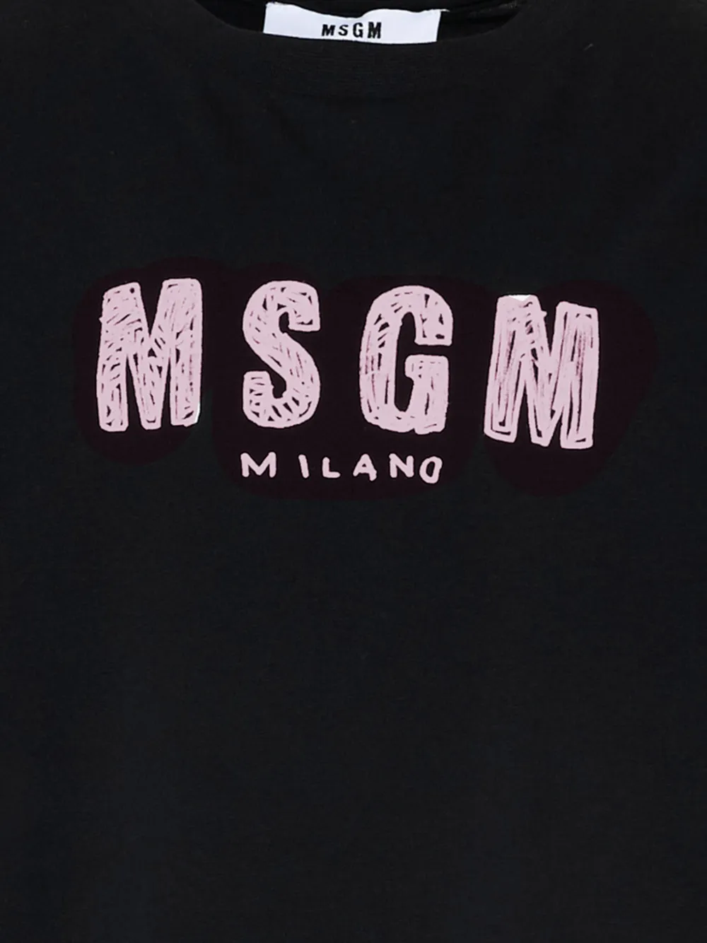 MSGM Kids T-shirt met logoprint Zwart