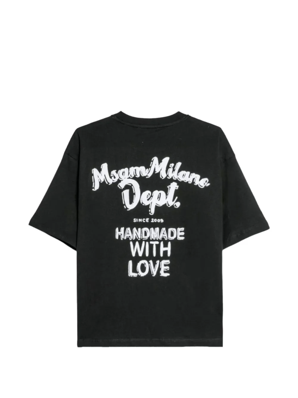 MSGM Kids Katoenen T-shirt met logoprint Zwart