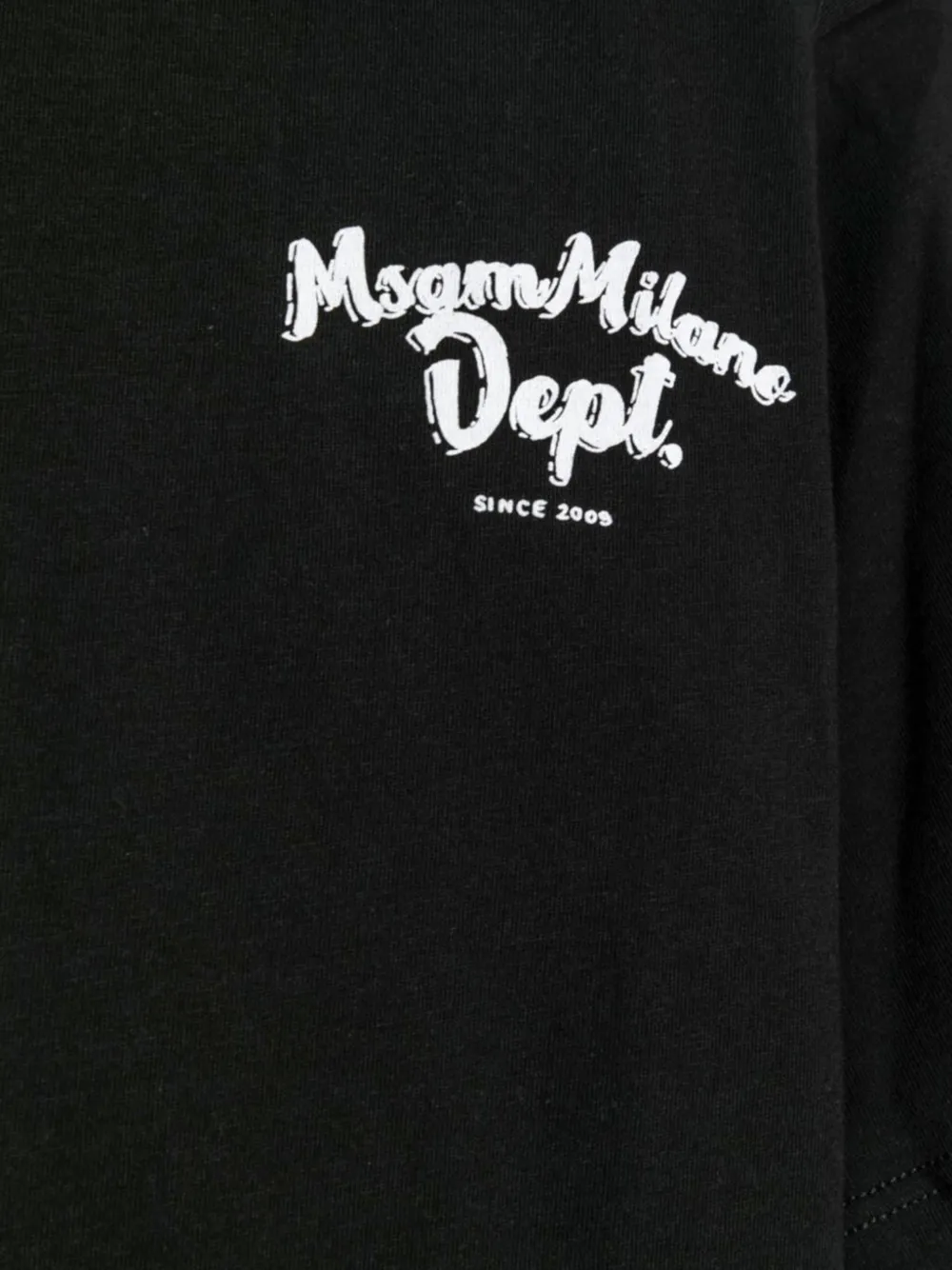 MSGM Kids Katoenen T-shirt met logoprint Zwart